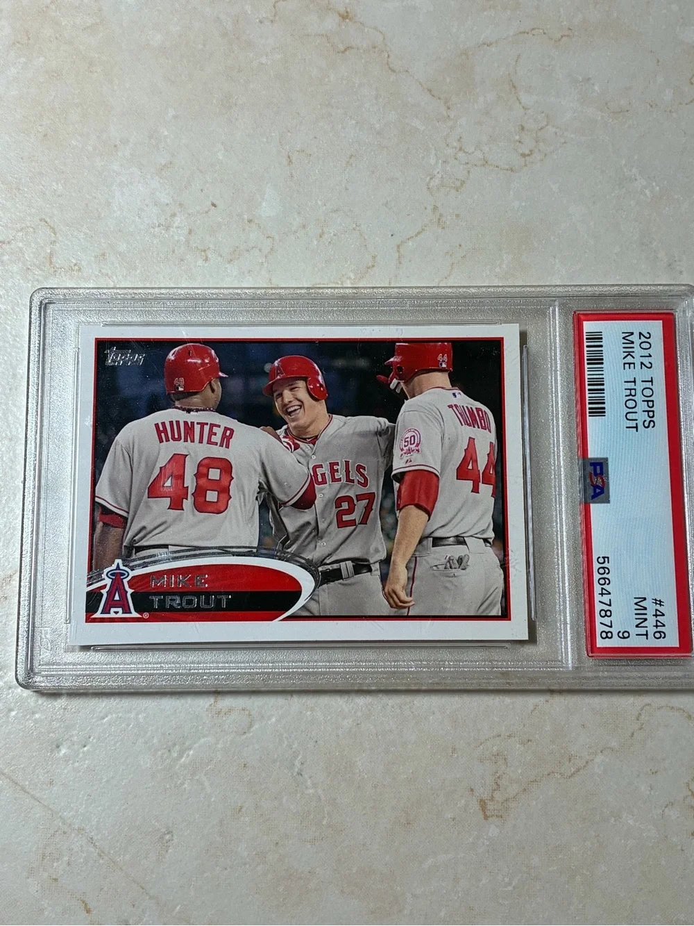Mike Trout  2012 Topps Baseball Card PSA 9